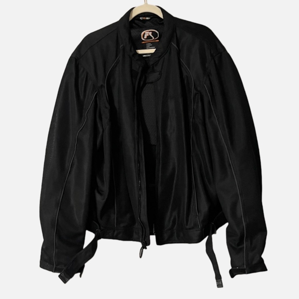 Fieldsheer Phoslite Black Armored Padded Racing Motorcycle Jacket Size 2XL